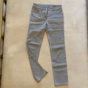 Alexander McQueen high waisted light gray jeans